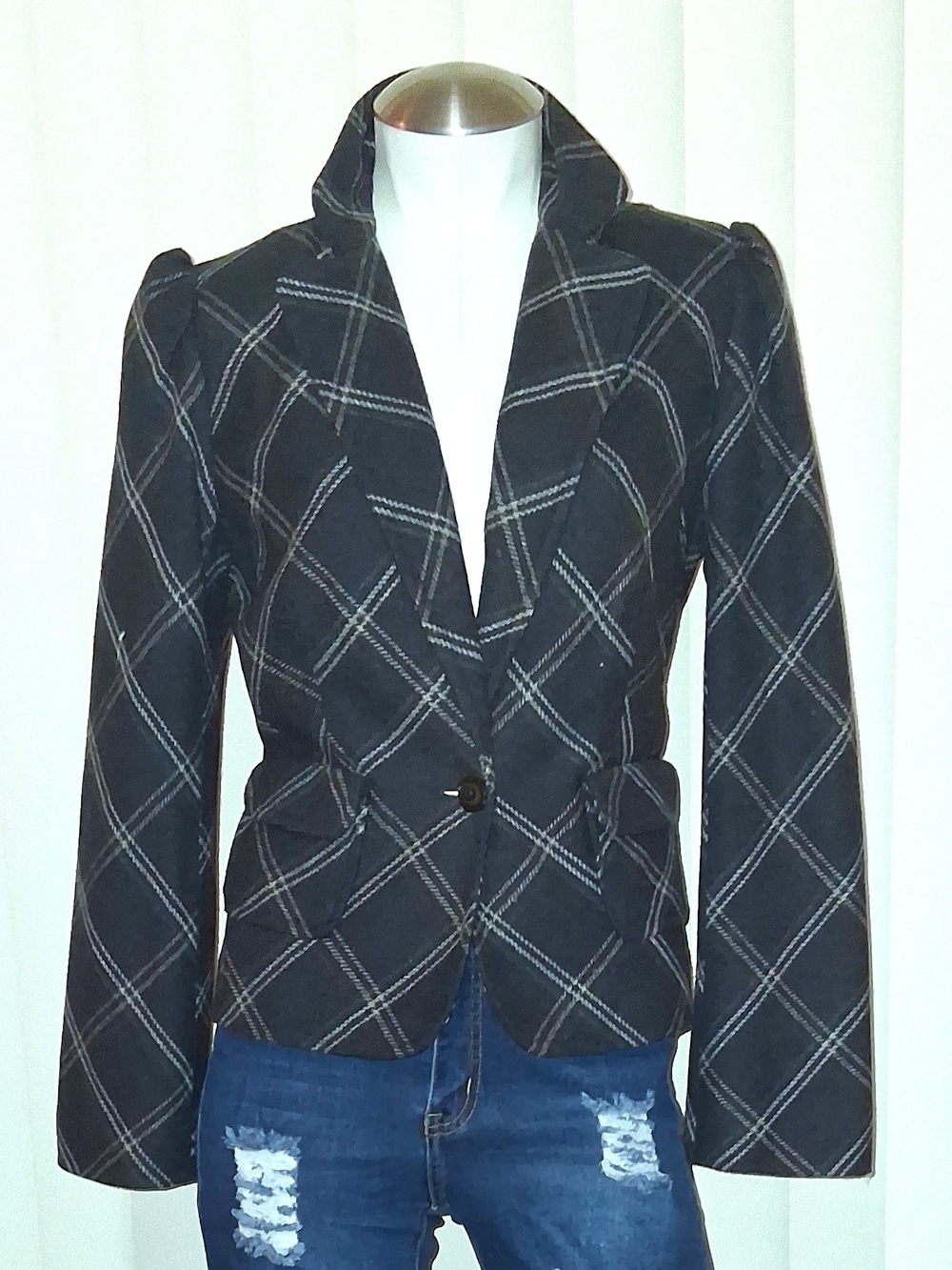 Plaid Blazer Jacket